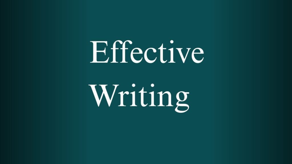 NPTEL Effective Writing Week 1 Assignment Answers